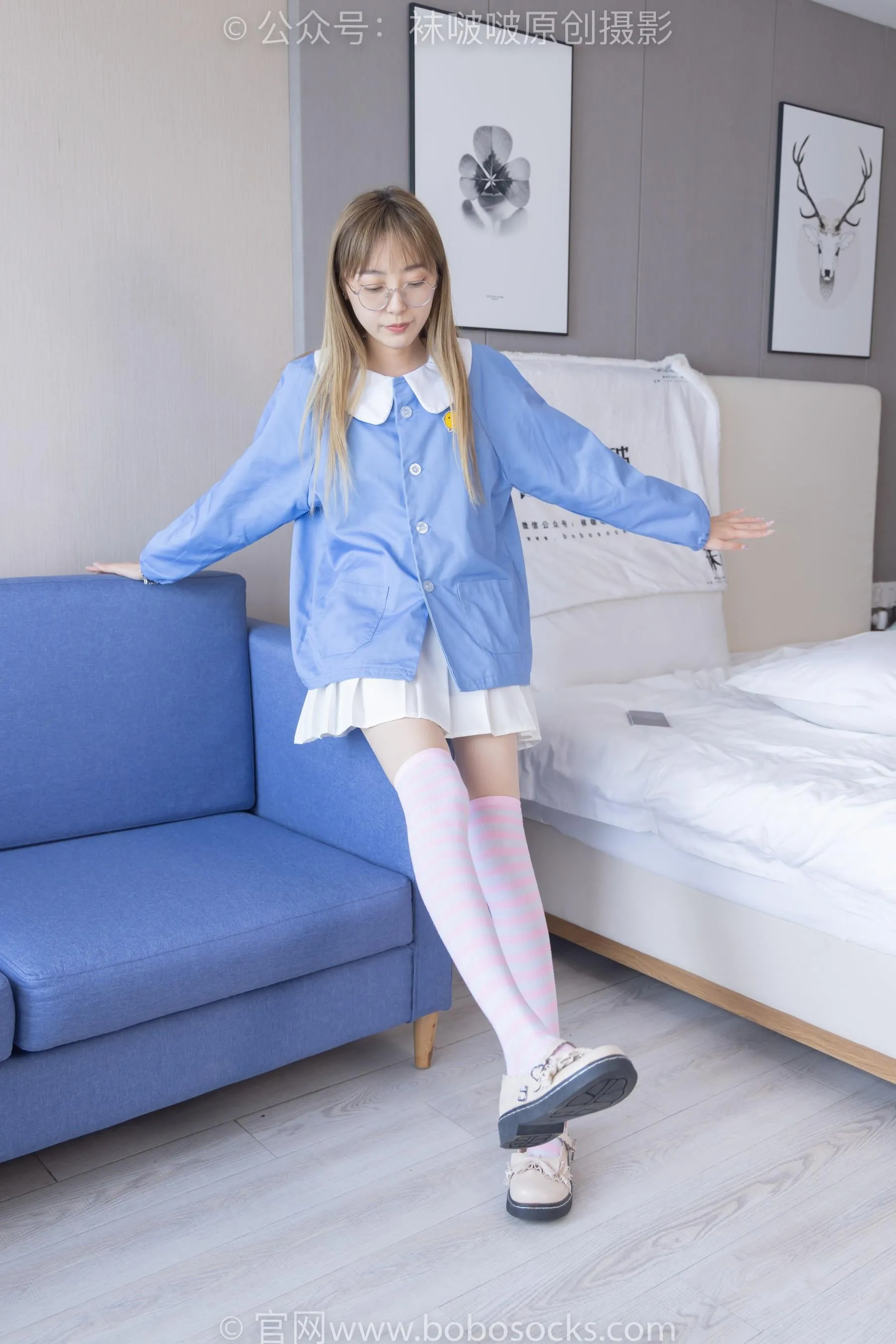 [BoBoSocks袜啵啵]NO.229 稚予-板鞋、皮鞋、两双大腿袜[22] [46P]插图5